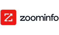 ZoomInfo logo with red square icon and black text.