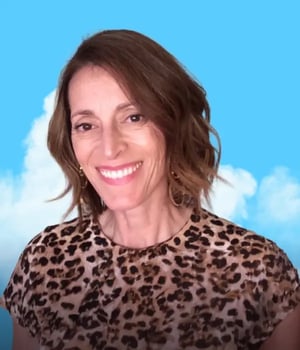 Cloud styled headshot of Flockity creator Carla