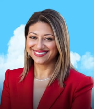 Cloud styled headshot of Flockity creator Deepali