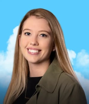 Cloud styled headshot of Flockity creator Mary