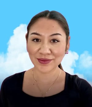 Cloud styled headshot of Flockity creator Sylvanna