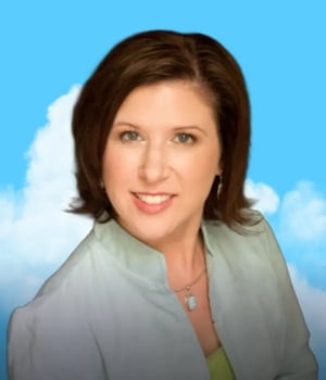 Cloud styled headshot of Flockity creator Vanessa