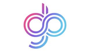 GPS logo with purple and blue gradient infinity-style icon